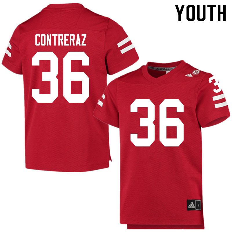 Youth #36 Chase Contreraz Nebraska Cornhuskers College Football Jerseys Sale-Scarlet - Click Image to Close